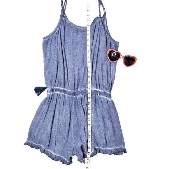 Vintage Havana Spaghetti Strap Romper with ruffles, M - Picture 9 of 10